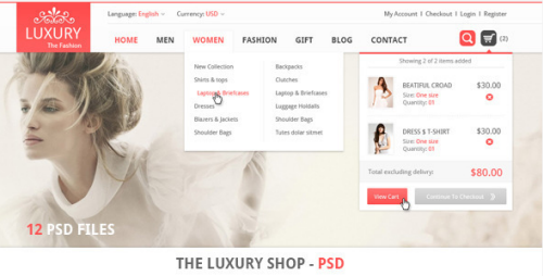 The Luxury Shop - PSD