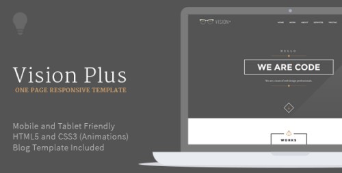 Vision Plus - One Page Responsive Template