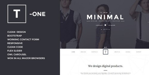 T-ONE Clean & Minimal Template