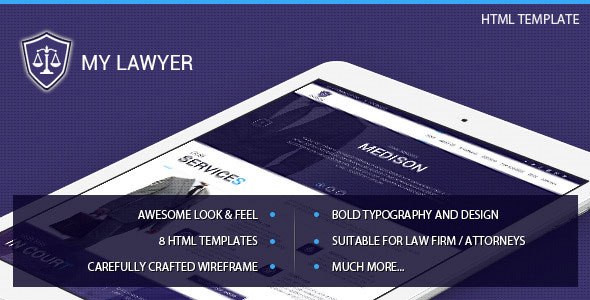 MyLawyer - Themeforest Lawyer Attorney HTML Template