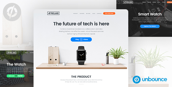 Proland - Unbounce Product landing Page Template