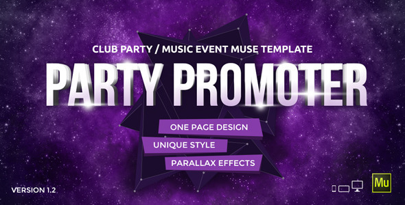 Party Promoter v1.2 - Club Music Event Muse Template