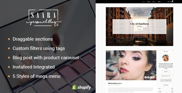 Saara v1.1 - Blog, Store Shopify Theme
