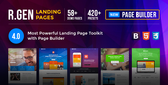 RGen Landing Page with Page Builder v4.5